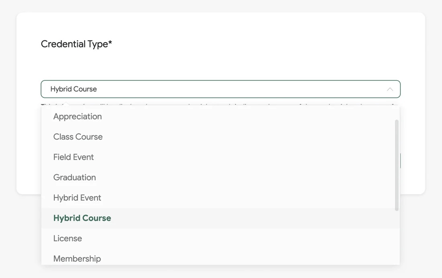 Sertifier x Thinkific Integration 7 credential type