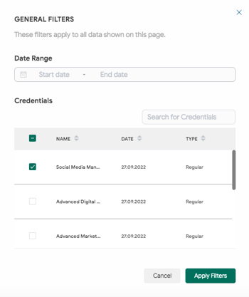 general filters option