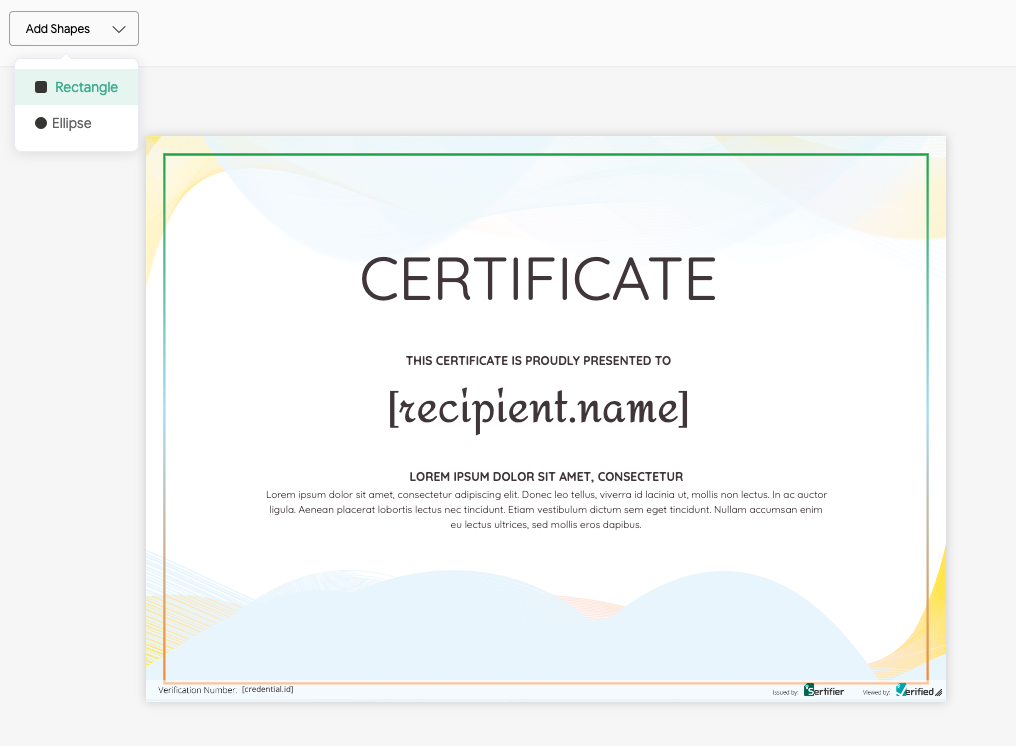 How to Add Shapes to Credential Design