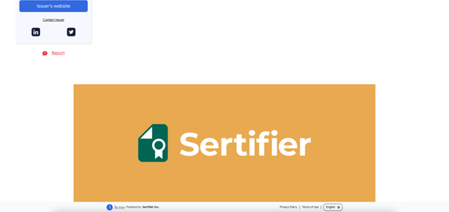 sertifier logo with orange background