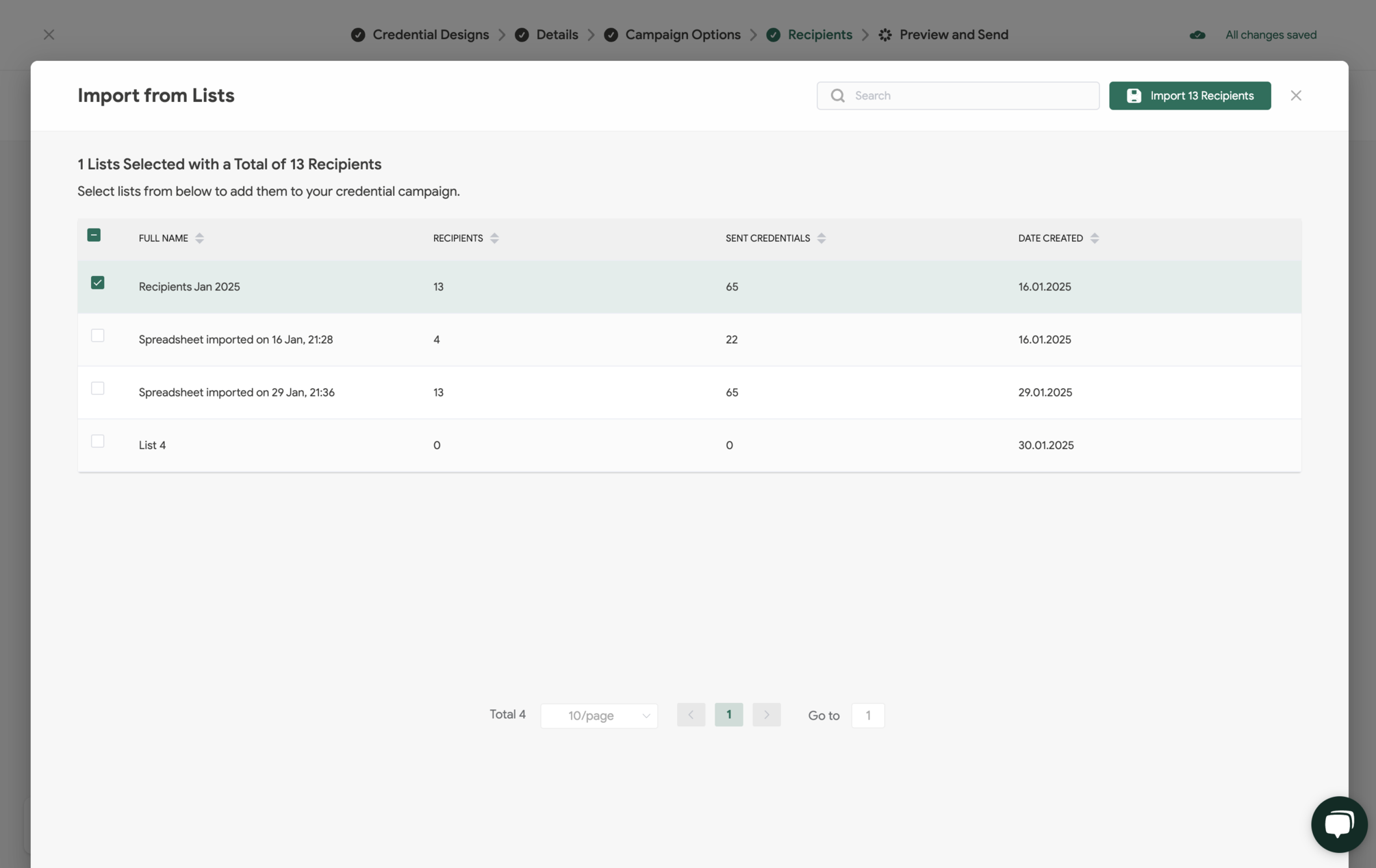 How To Create a Recipient List?