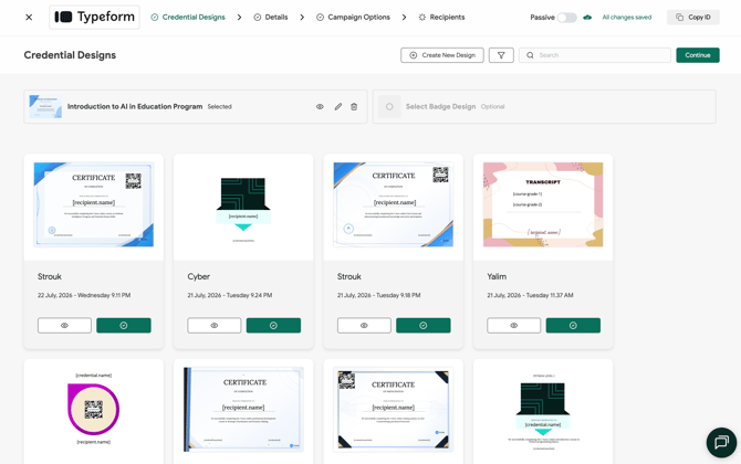 Typeform Select Design