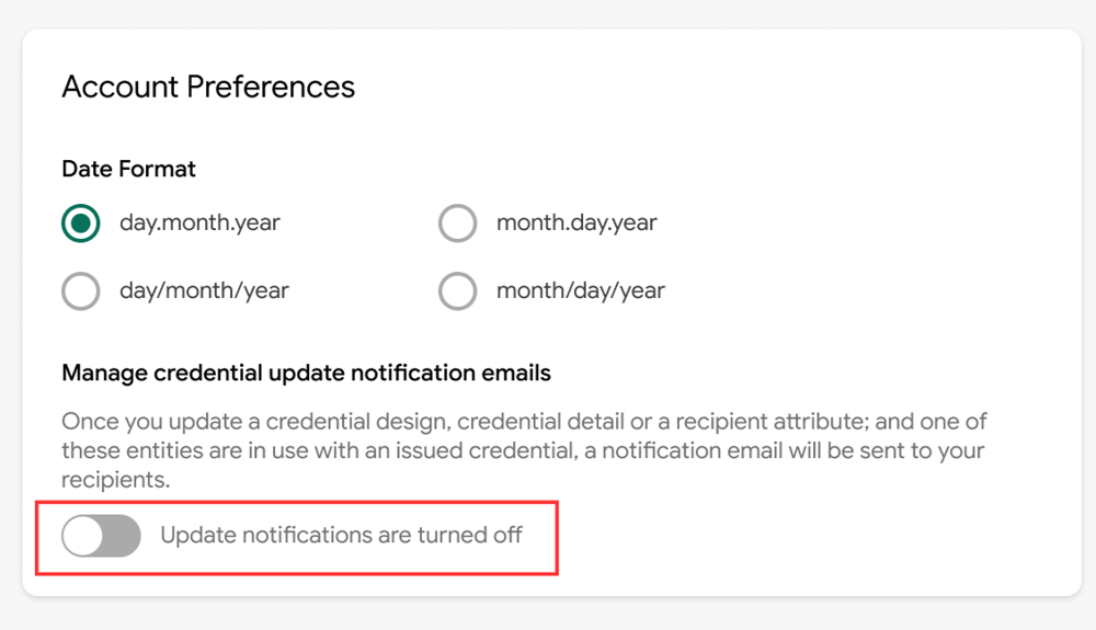 Email Update Notifications