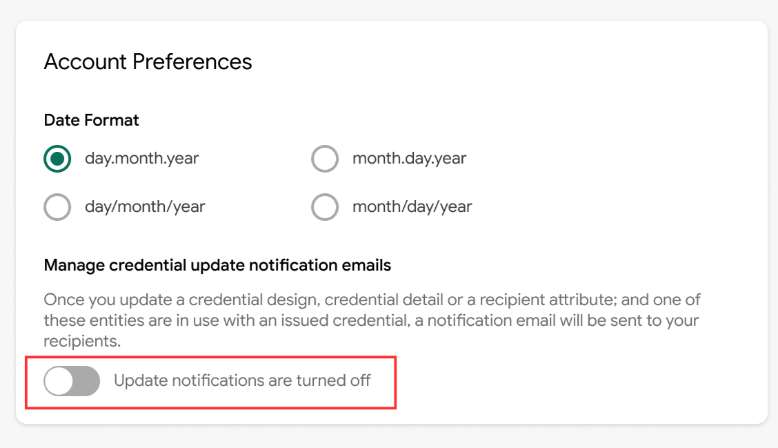 Email Update Notifications