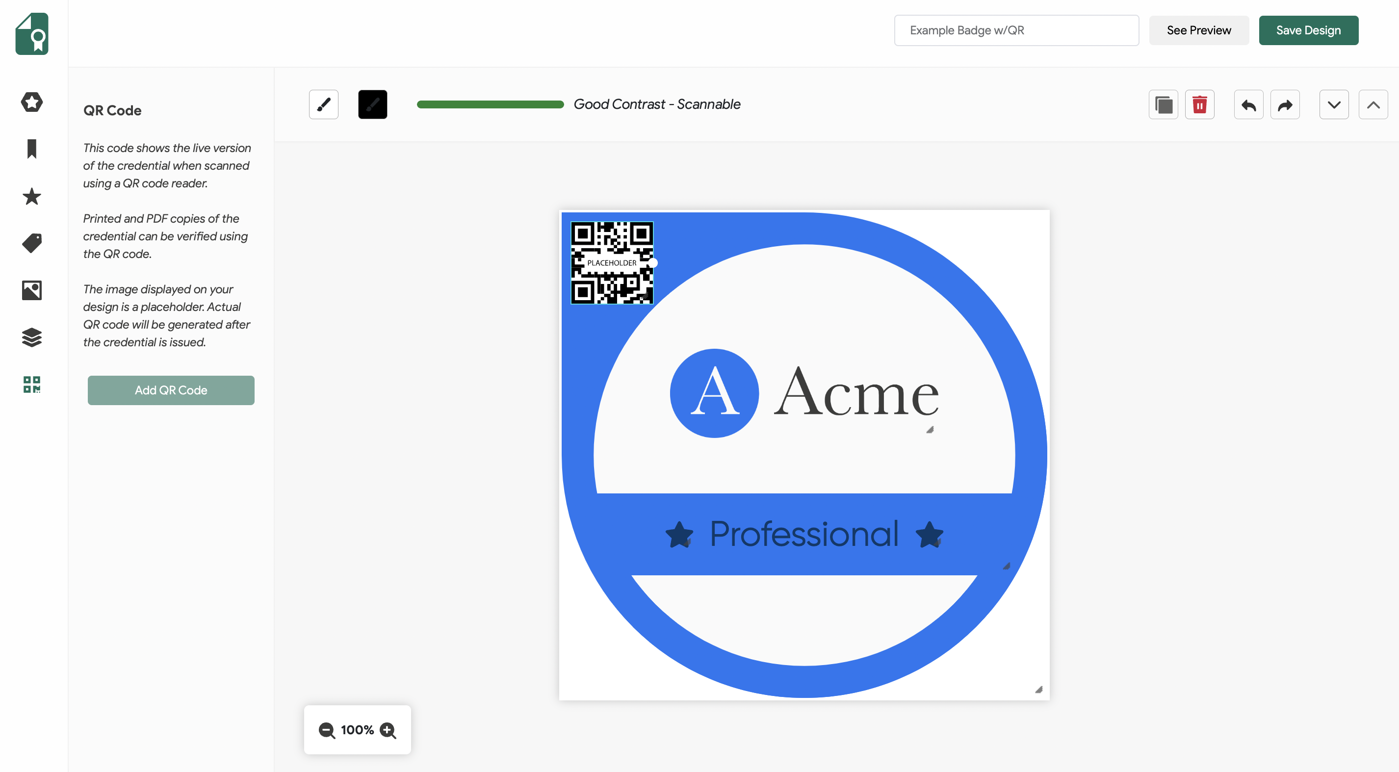 add a qr code to your digital badge